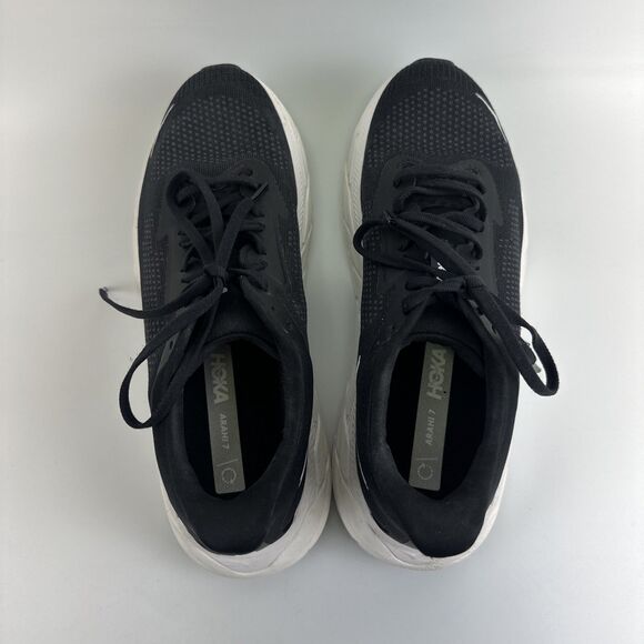 Hoka One One Arahi 7 Sneakers Black White Lace Up Comfort Active Low Womens 10 B - Picture 6 of 13